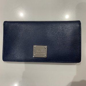 NWOT Ralph Lauren Saffiano Navy Leather Wallet